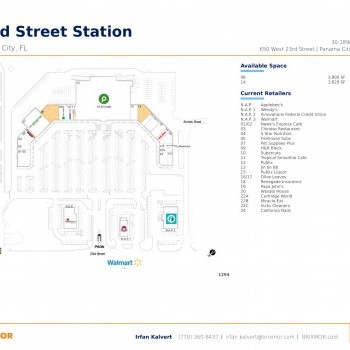 23rd Street Station Shopping Center plan - map of store locations