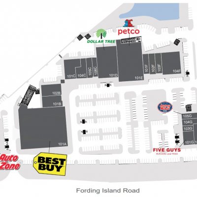 Commercial Center plan - map of store locations