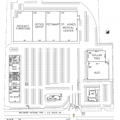 40 West Plaza plan - map of store locations