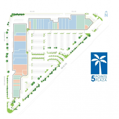 5 Points Plaza plan - map of store locations