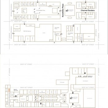 75 Rockefeller Plaza (Rockefeller Center) plan - map of store locations