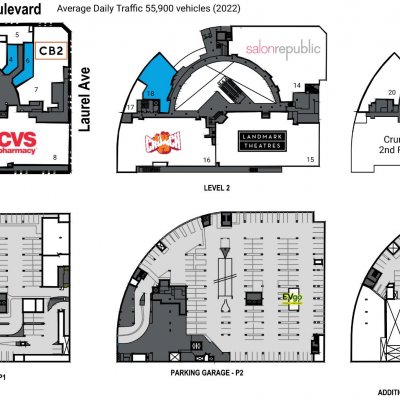 8000 Sunset Strip plan - map of store locations