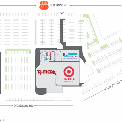 Abington Towne Center plan - map of store locations