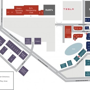 Alamance Crossing plan - map of store locations