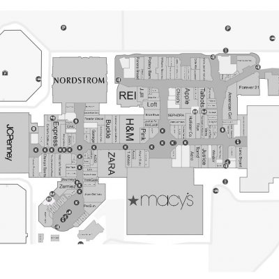 Alderwood Mall plan - map of store locations