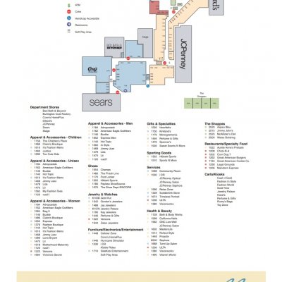Alexandria Mall plan - map of store locations