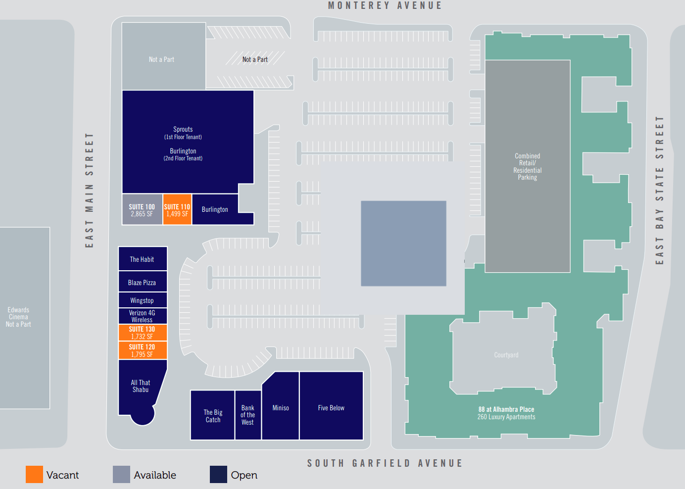 Alhambra Place (13 stores) shopping in Alhambra, California CA CA