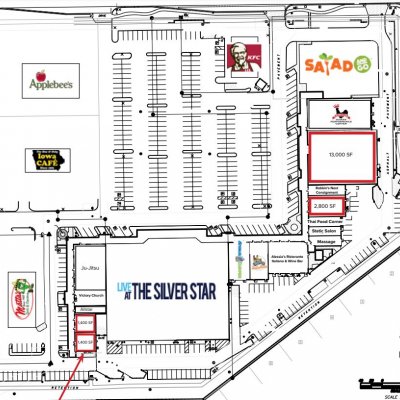 Alta Mesa Plaza plan - map of store locations