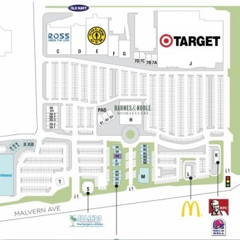 Amerige Heights Town Center plan - map of store locations