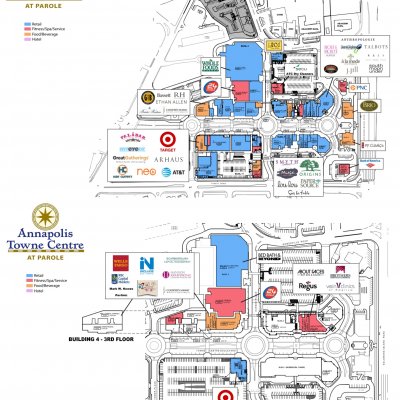 Annapolis Towne Centre plan - map of store locations
