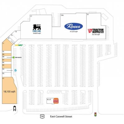 Anson Station plan - map of store locations