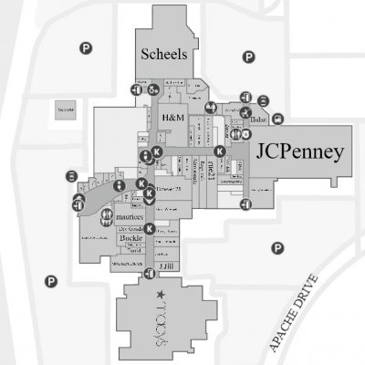 Apache Mall plan - map of store locations