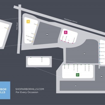 Arbor Hills plan - map of store locations