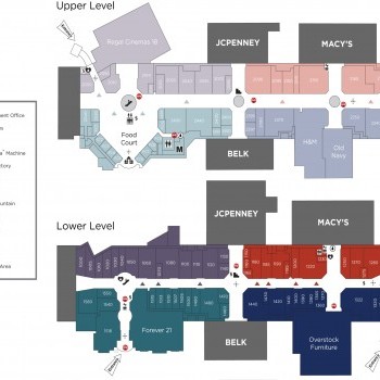 Arbor Place plan - map of store locations