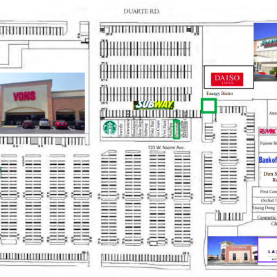 Arcadia Hub Shopping Center plan - map of store locations