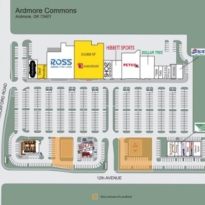 Ardmore Commons plan - map of store locations
