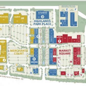 Arlington Highlands plan - map of store locations
