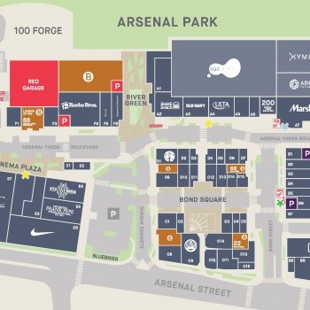 Arsenal Yards Mall plan - map of store locations