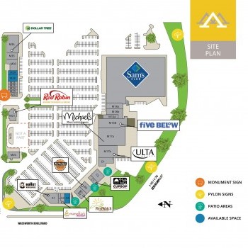 Arvada Marketplace plan - map of store locations