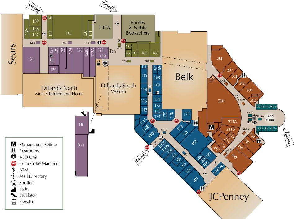 Asheville Outlet Mall Map Asheville Mall 111 Stores Shopping In Asheville North Carolina Nc 28805 Mallscenters
