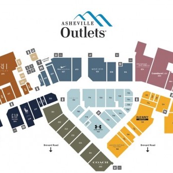 Asheville Outlets plan - map of store locations