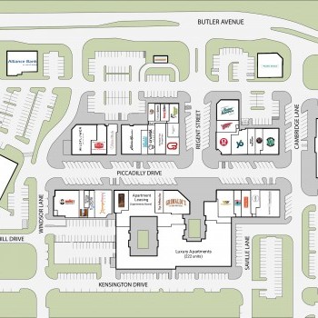 Aspen Place at The Sawmill plan - map of store locations
