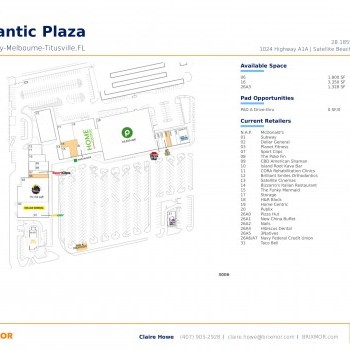 Atlantic Plaza plan - map of store locations