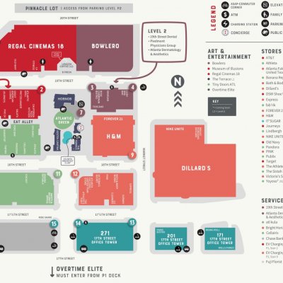 Atlantic Station plan - map of store locations