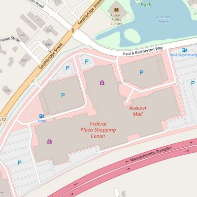 Auburn Mall plan - map of store locations