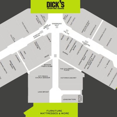 Bangor Mall plan - map of store locations