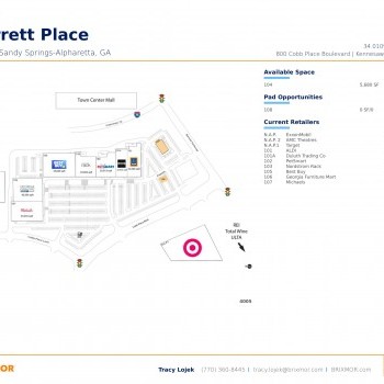 Barrett Place plan - map of store locations