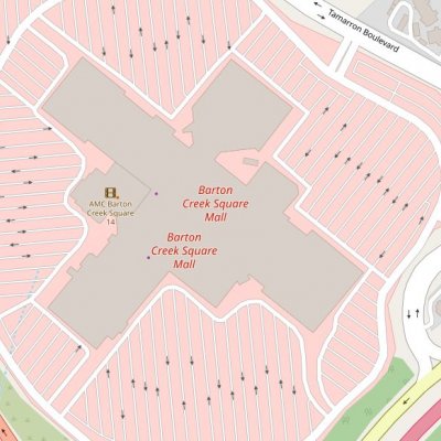 Barton Creek Square plan - map of store locations