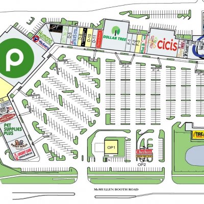 Bayside Bridge Shopping Center plan - map of store locations