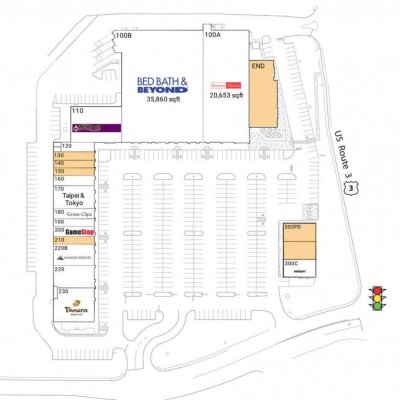 Bedford Grove plan - map of store locations
