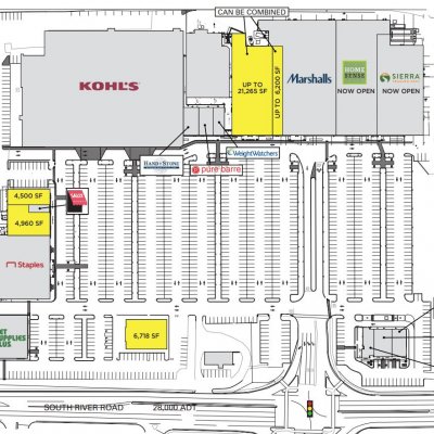 Bedford Mall plan - map of store locations