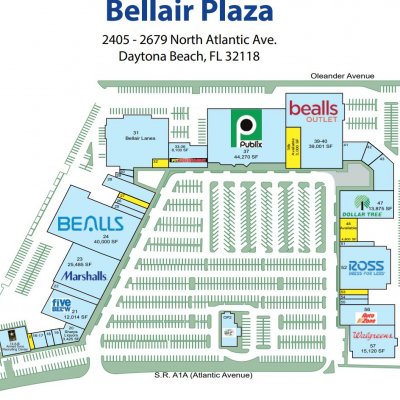 Bellair Plaza plan - map of store locations