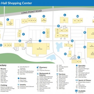 Belle Hall Shopping Center plan - map of store locations