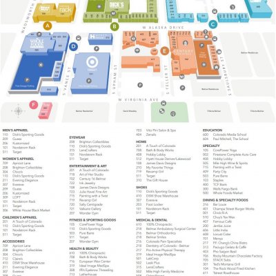 Belmar plan - map of store locations
