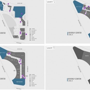 Beverly Center plan - map of store locations