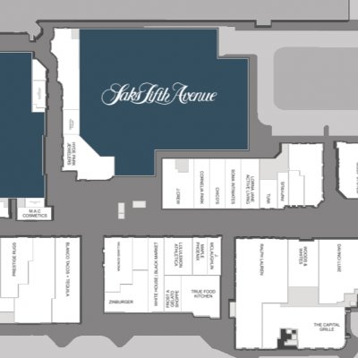 Biltmore Fashion Park plan - map of store locations