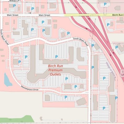 Birch Run Premium Outlets plan - map of store locations
