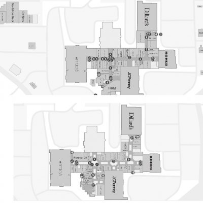 Boise Towne Square plan - map of store locations