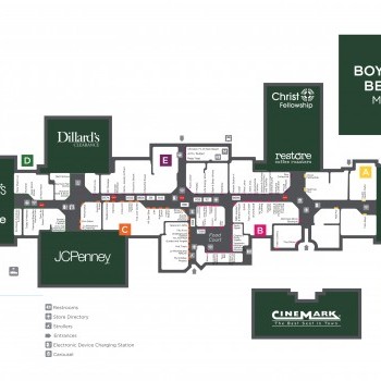 Boynton Beach Mall plan - map of store locations