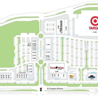 Boynton Town Center plan - map of store locations