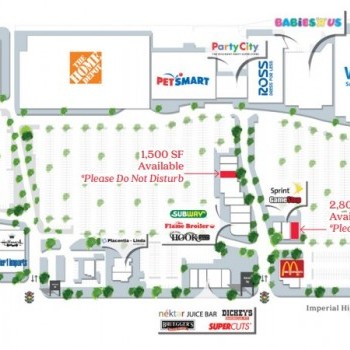Brea Union Plaza plan - map of store locations