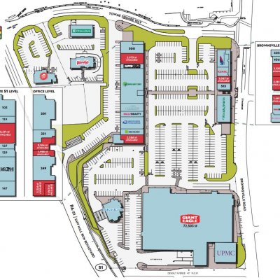 Brentwood Towne Square plan - map of store locations