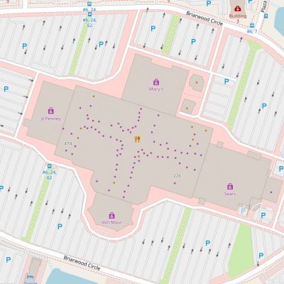 Briarwood Mall plan - map of store locations