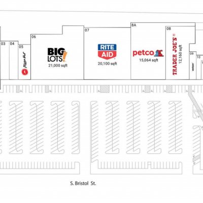 Bristol Plaza plan - map of store locations