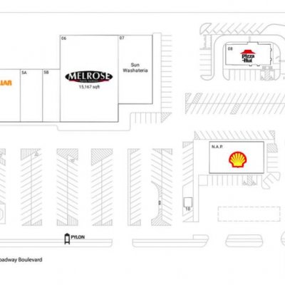 Broadway plan - map of store locations