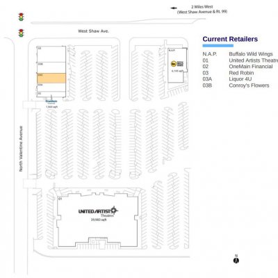 Broadway Faire plan - map of store locations